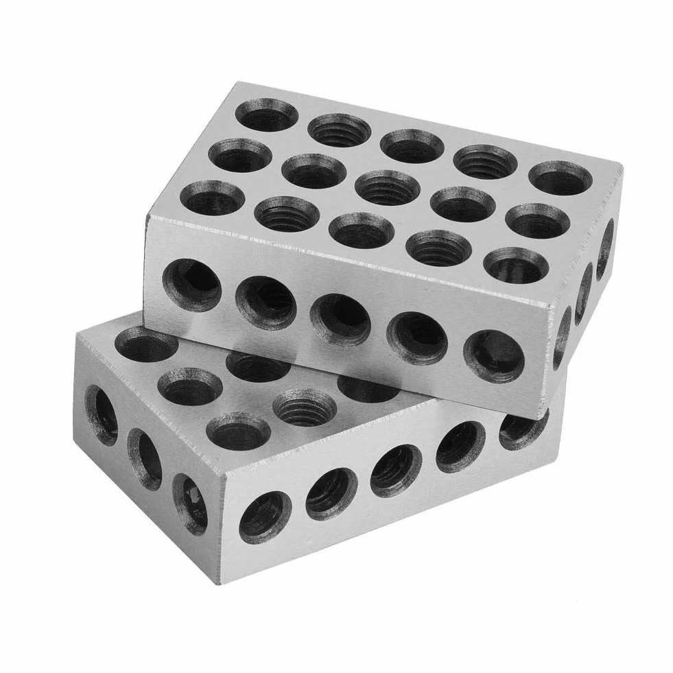 2 szt. precyzyjnych bloków 25 x 50 x 75 mm, 23 otwory bloki zaciskowe metryczne, narzędzia tokarskie precyzyjne do obrabiarek dopasowanych maszyn, 123 hartowane narzędzie frezujące, 1-2-3 otwory