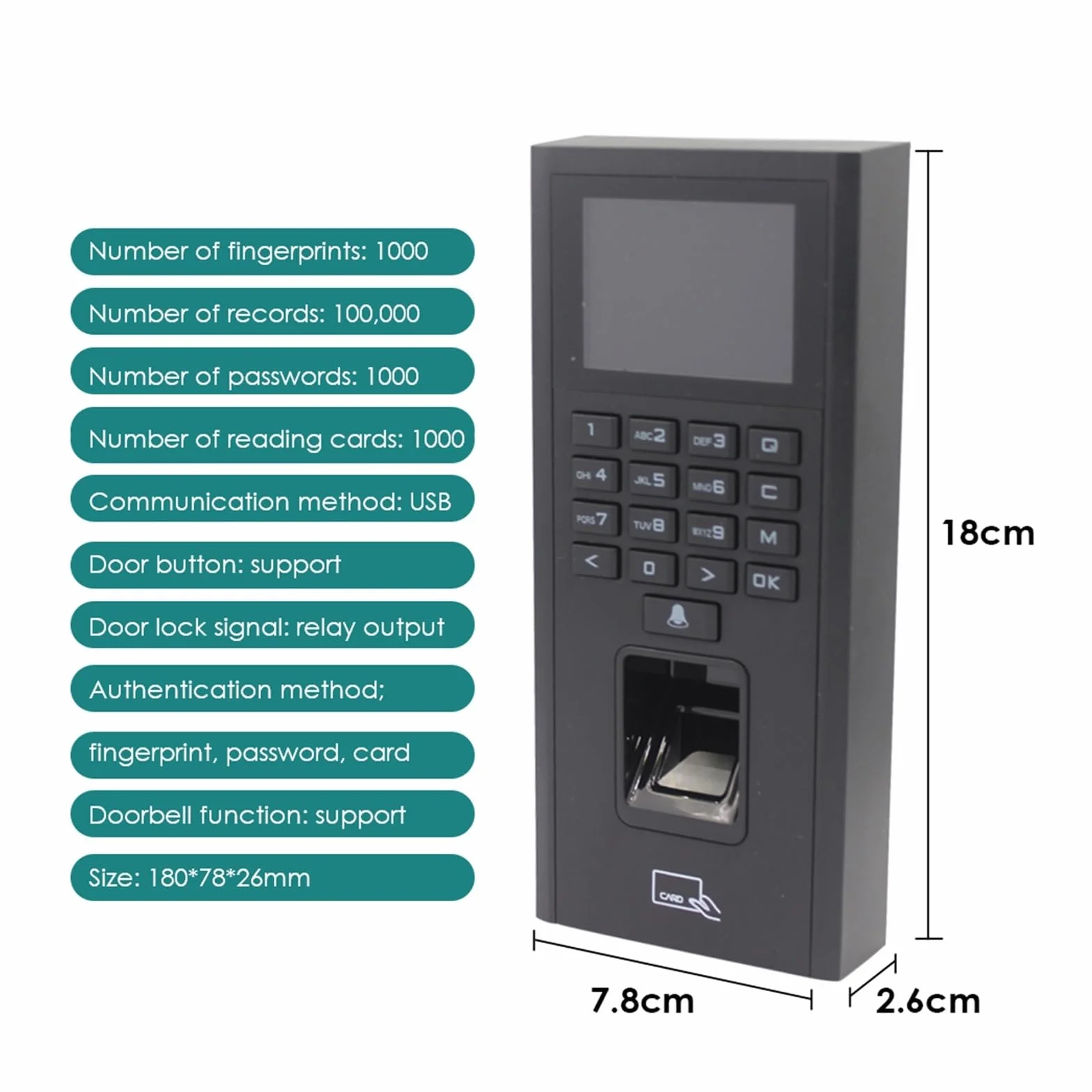 Zegar w maszynie, 125 kHz 13,56 MHz kontrola dostępu biometryczny system klawiatury odcisków palców elektroniczny rejestrator czasu USB urządzenie obecności