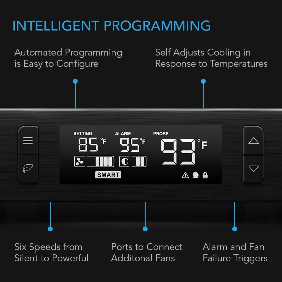 AC Infinity AIRCOM T10 leises Lüftersystem 43 cm für Receiver Verstärker DVR AV-Komponenten