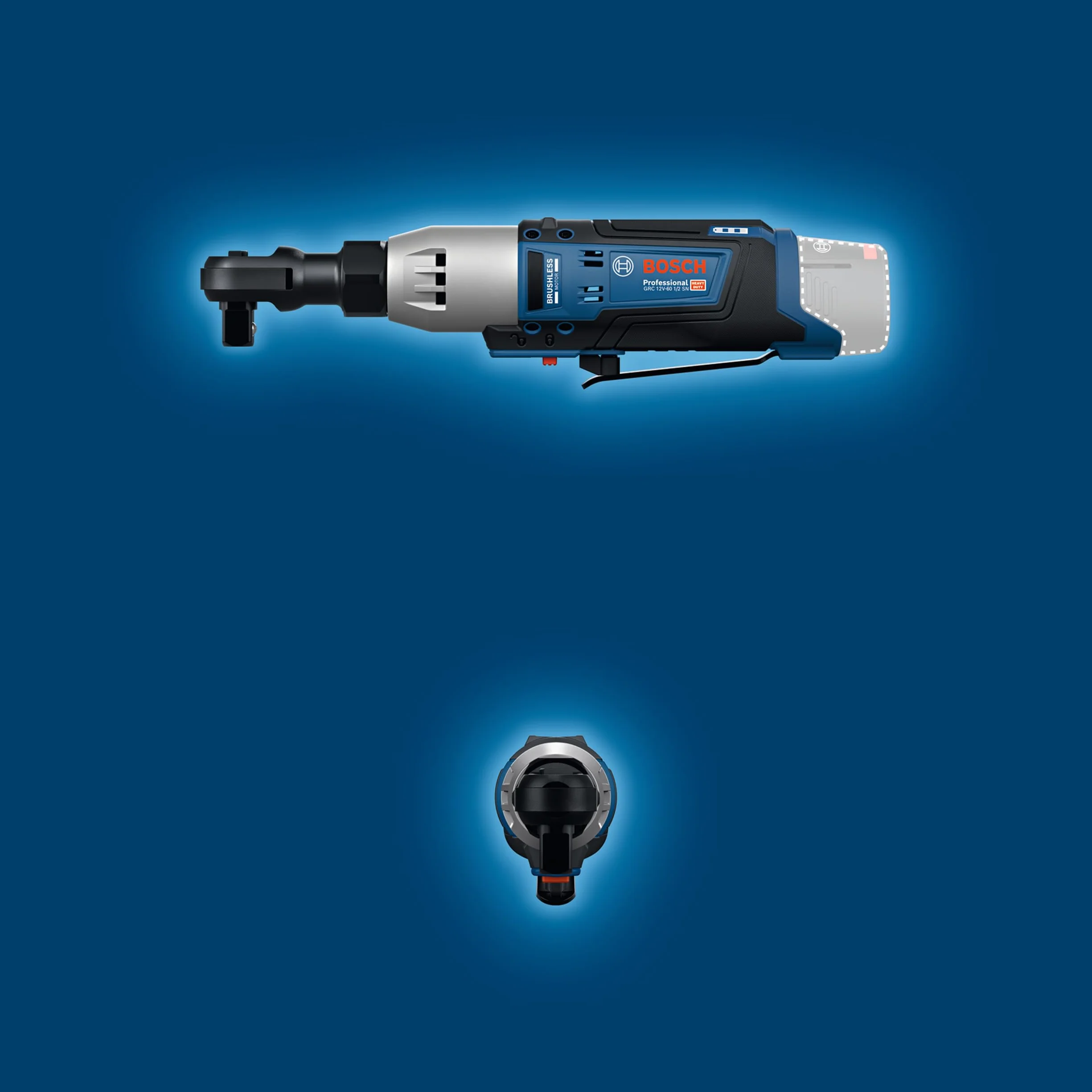 Bosch Professional 12V System Akumulatorowy klucz grzechotkowy GRC 12V-60 1/2 SN