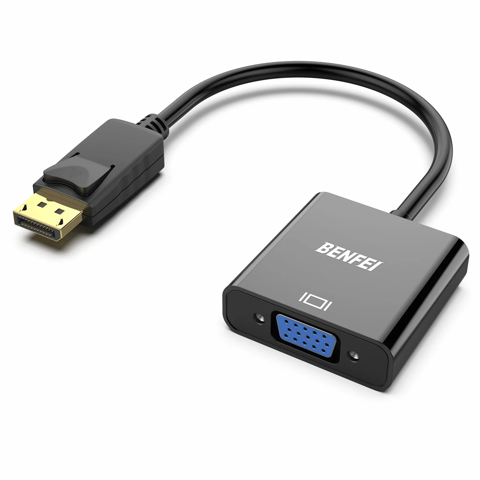 BENFEI DisplayPort na VGA, pozłacany adapter DP na VGA (męski na żeński) kompatybilny z Lenovo, Dell, HP, ASUS