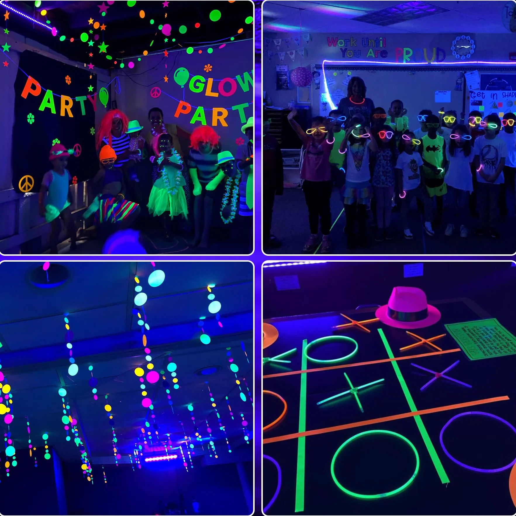 LED Black UV Light 50W, Waterproof IP66 LED Reflector 385-400 NM for Party, Halloween, Body Painting, Birthday Celebration