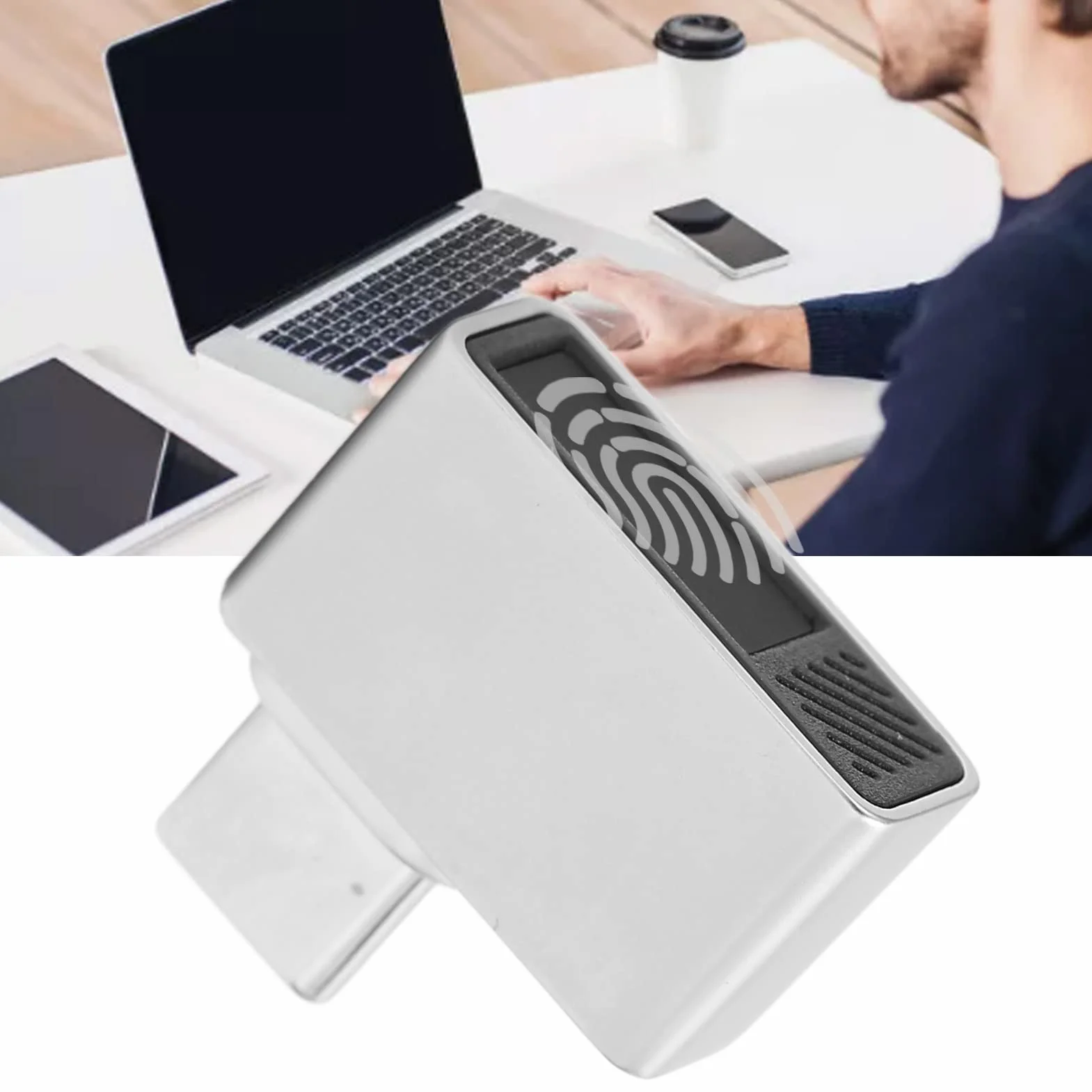 Czytnik Linii Papilarnych USB dla Systemu Windows 10, Wykrywanie 360° Typu C, 0,5S, Skaner Linii Papilarnych Hello, Czujnik Linii Papilarnych Wysoka Czułość Szybkie Dopasowanie Biometryczne dla Laptop