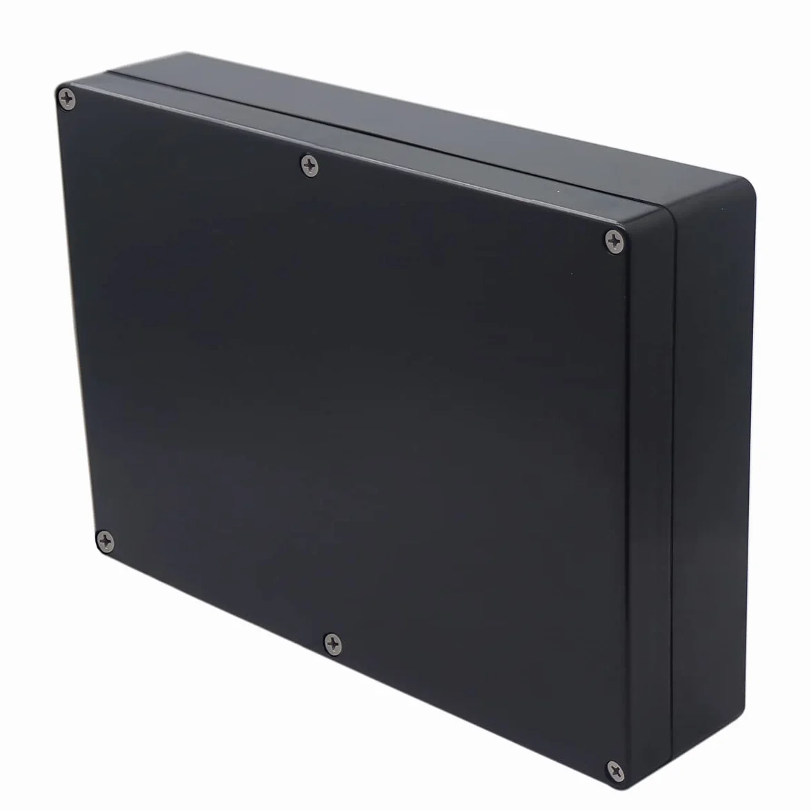 Skrzynka projektowa IP65, wodoodporna skrzynka przyłączeniowa, tworzywo ABS, czarne skrzynki elektryczne, DIY, elektroniczny projekt, obudowa zasilania, 263 x 182 x 60 mm