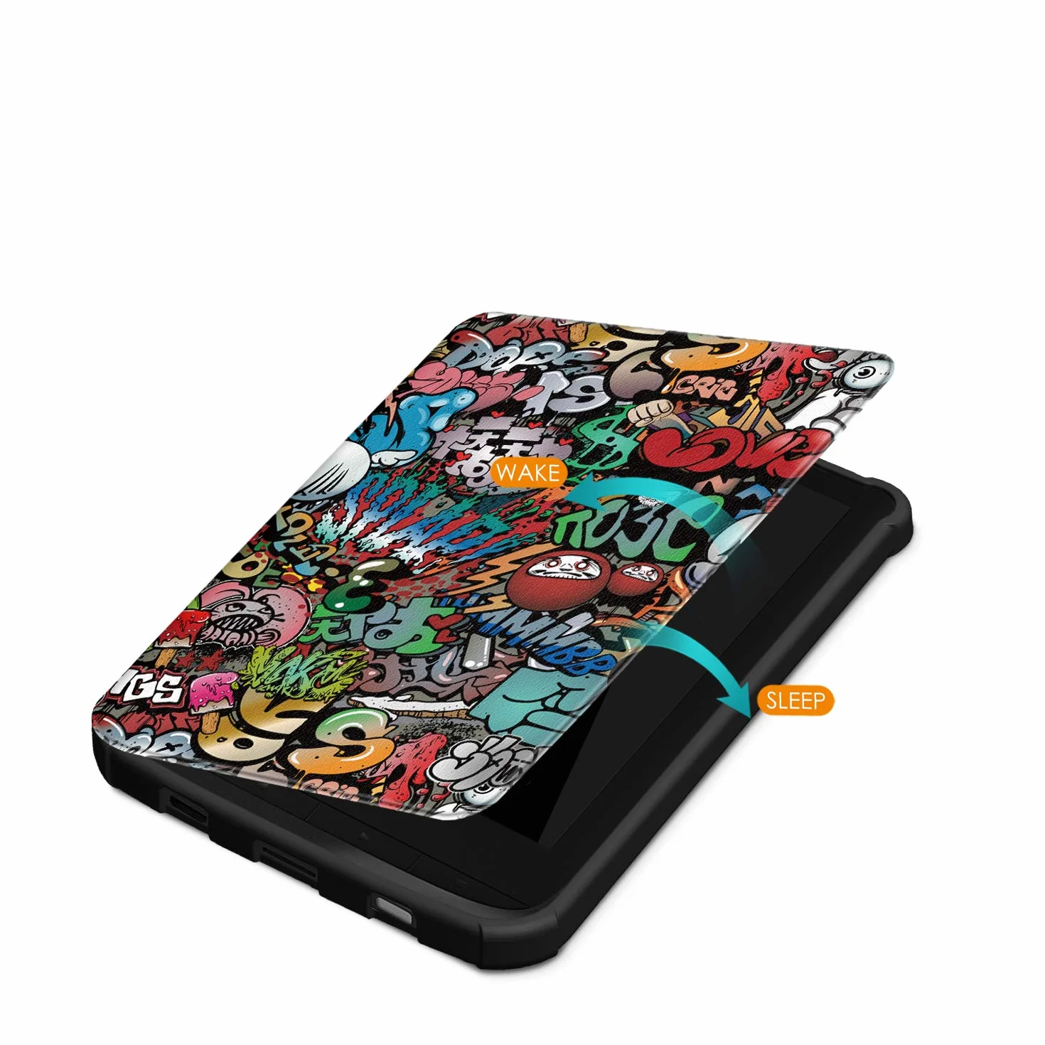 Etui z klapką ze skóry PU do Pocketbook Touch Lux 5/Touch Lux 4/Touch HD 3/Basic 4/Basic lux 3/Basic Lux 2/Colour z funkcją automatycznego wygaszenia/budzenia