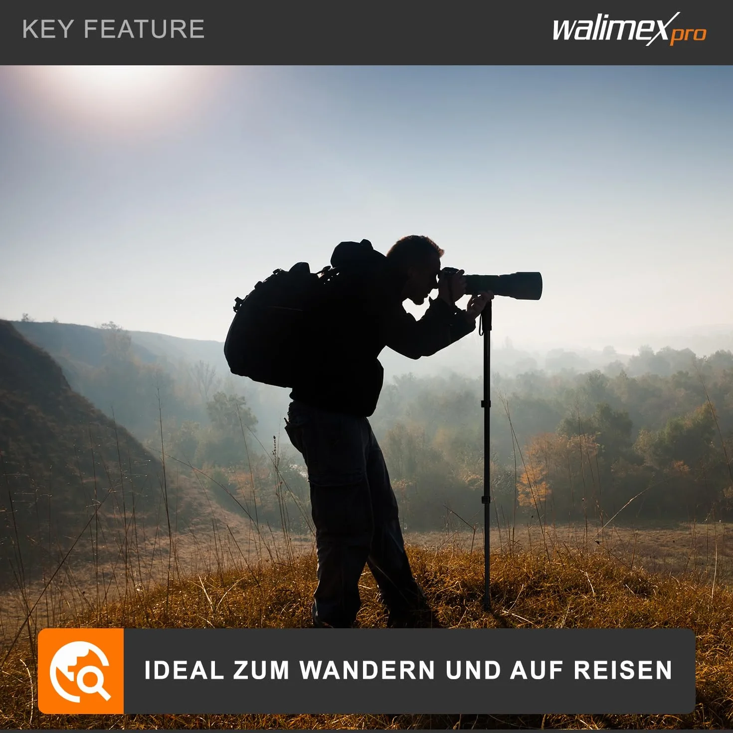 Walimex Pro Statyw Monopod 171 cm Szary Czarny