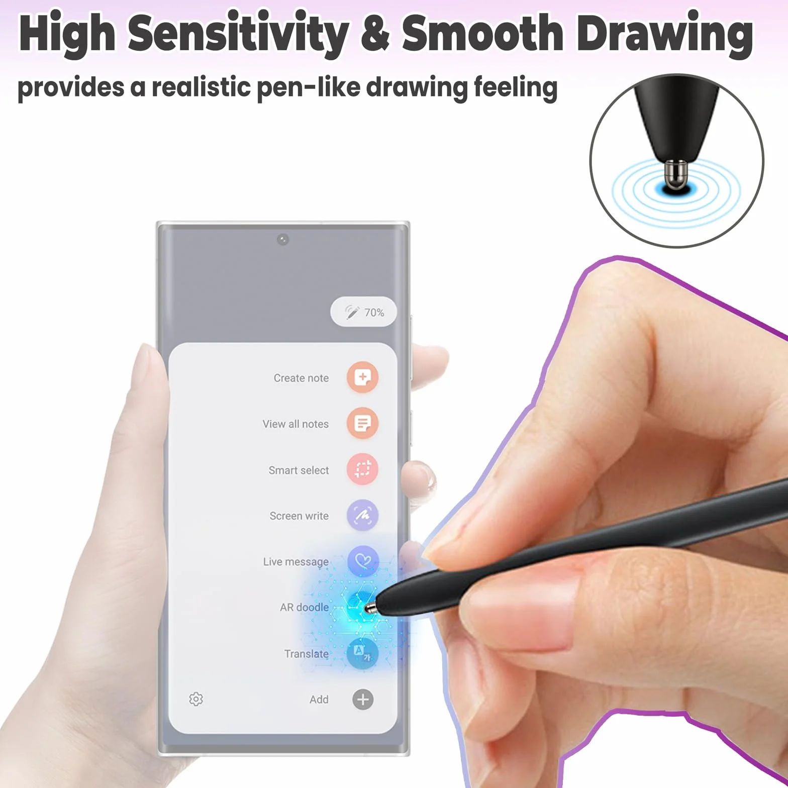 2-pak końcówek ze stopu tytanu do Samsung Galaxy Tab S9 S7 S8 S22 S23 Ultra rysik