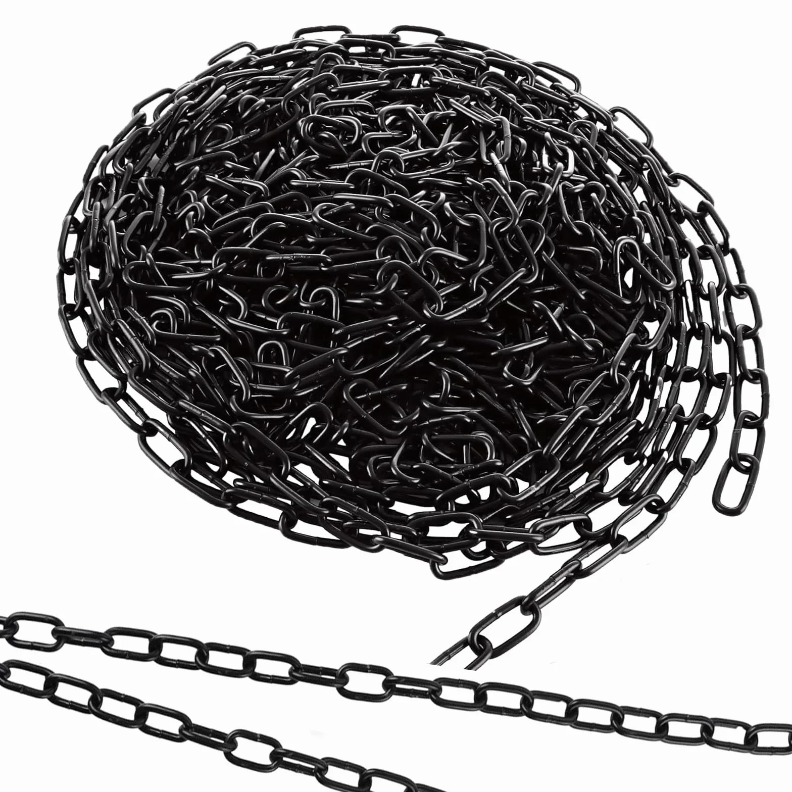 Łańcuch czarny 11 m 3 mm, łańcuch bezpieczeństwa do zawieszenia ogrodzenia, łańcuch na huśtawkę, łańcuch wiszący, łańcuch lampy, łańcuch dla psa, łańcuch obrotowy, suszenie łańcucha na pranie