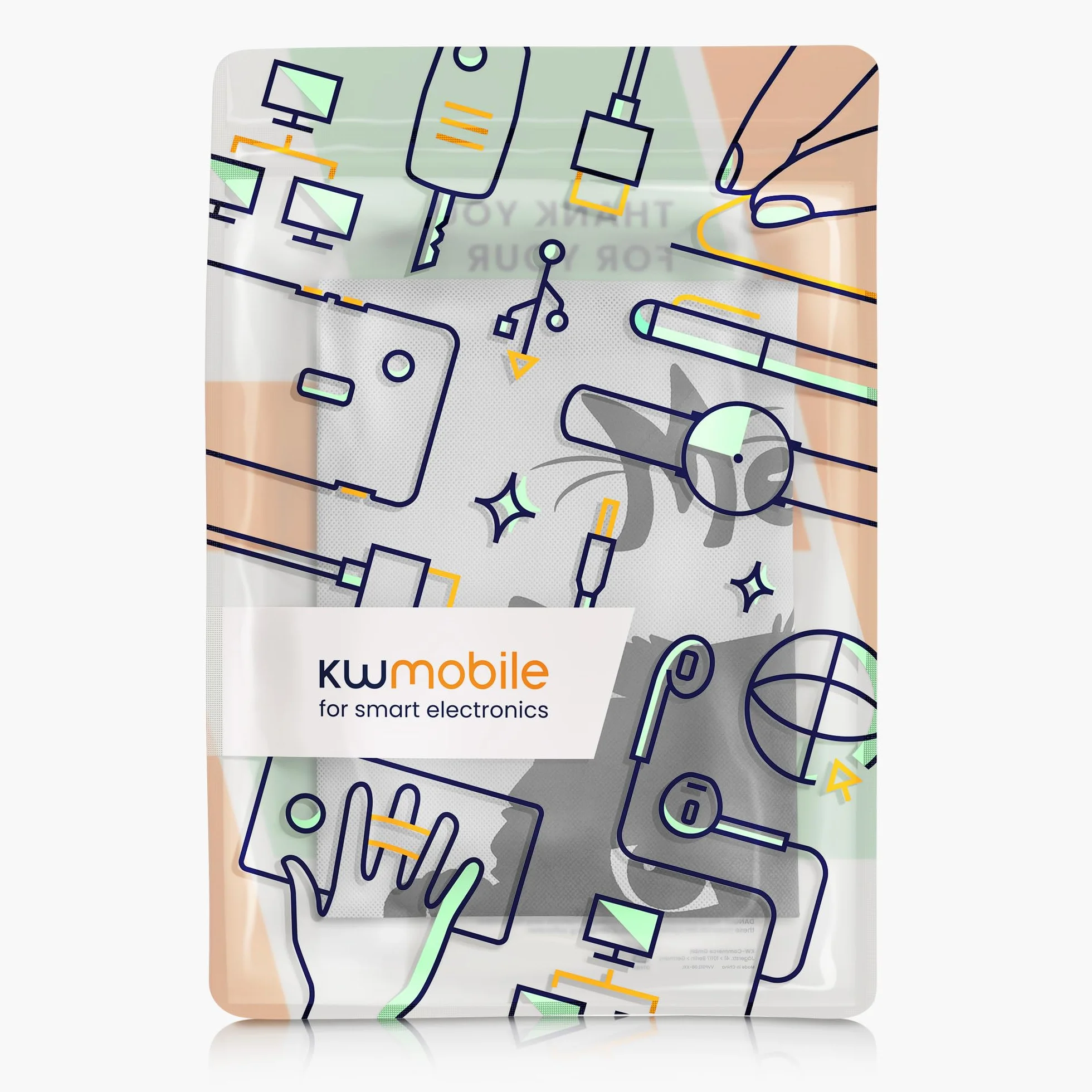 kwmobile Osłona przeciwpyłowa kompatybilna z Canon Pixma TS5150 / 5151 / MG 2555 - etui do drukarki - szary/czarny - Meow Cat