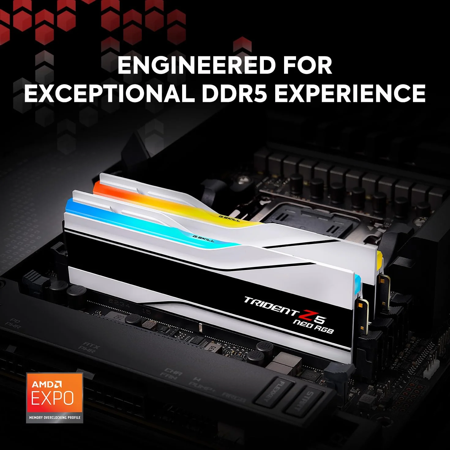 G.SKILL Trident Z5 Neo RGB DDR5 RAM 64 GB (2 x 32 GB) 6000 MT/s CL30 biały matowy