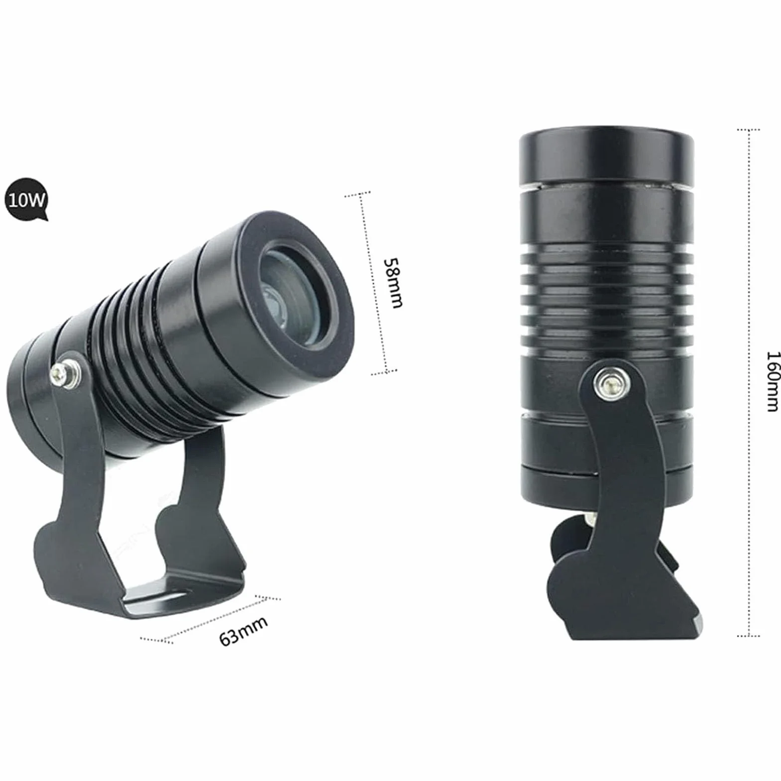 Zewnętrzny reflektor wiązkowy LED - oświetlenie projektora podłogowego, IP67 Wodoodporny reflektor LED, projektor ścienny na zewnątrz budynku światła, wąski reflektor zdalnego oświetlenia (Colo