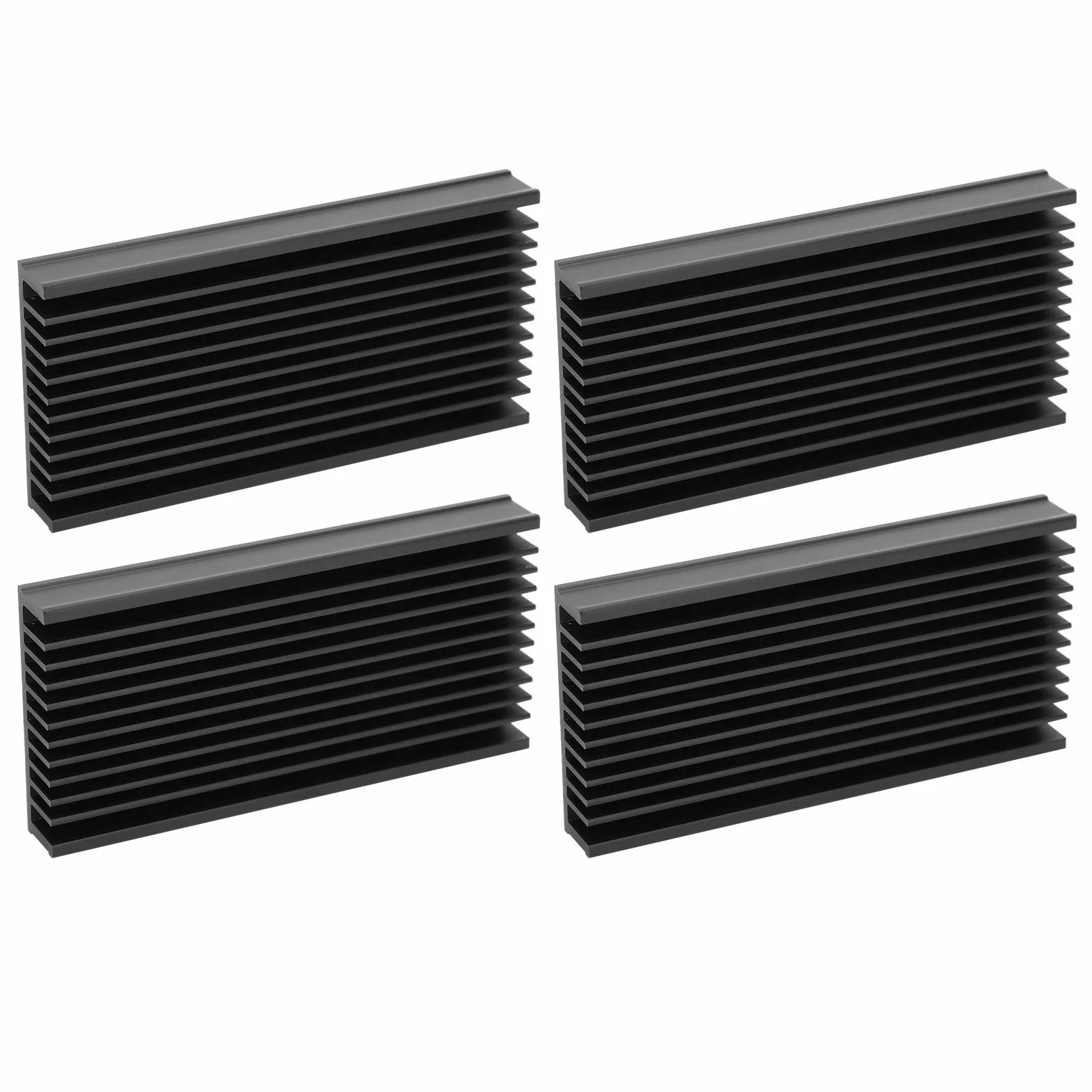 Fafeicy Czarny Aluminiowy Chłodnica Radiatora 50x12.7x100 mm do Płytki Obwodu CPU