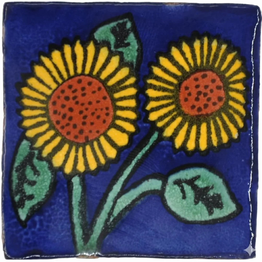 Mexikanischen handgemachten Talavera, 5cm Fliesen - Einzelfliese