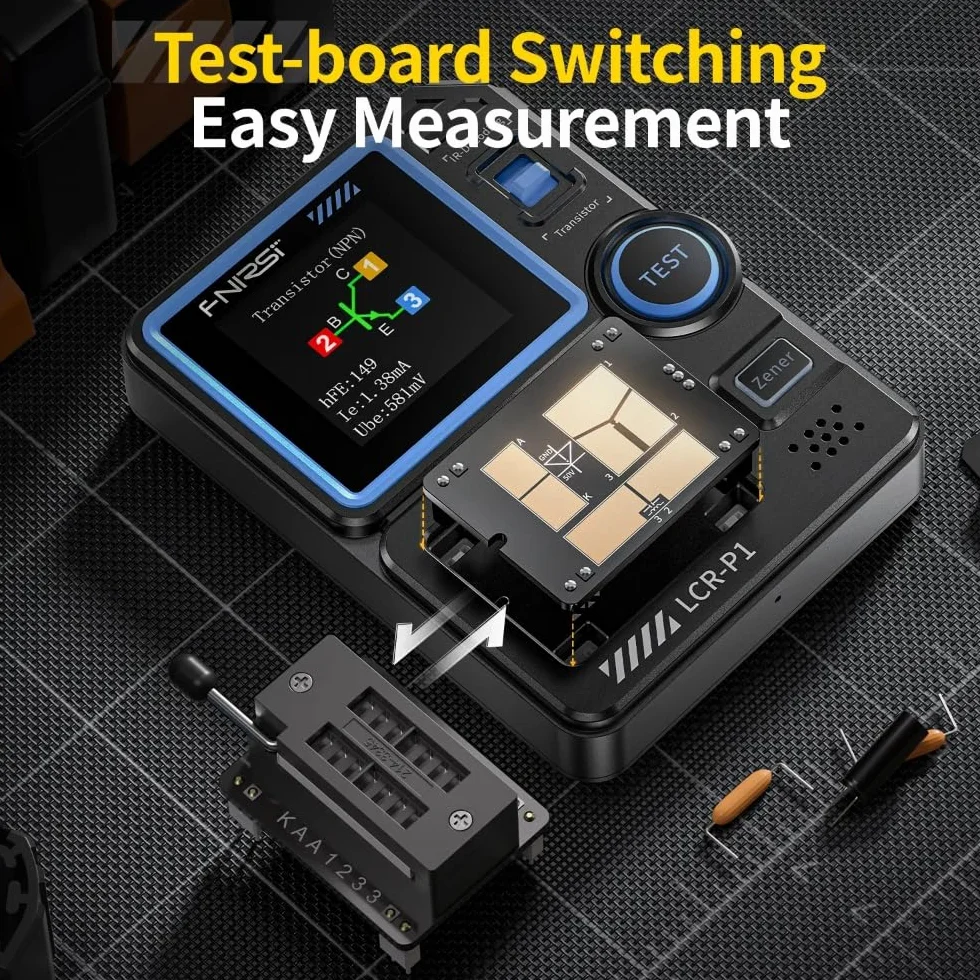 DollaTek Tranzystor tester kondensatora tester kondensatora tranzystora SMD wielofunkcyjny tester komponentów elektronicznych Dioda Trioda ESR NPN PNP Tester MOSFET LCR Anti-burn