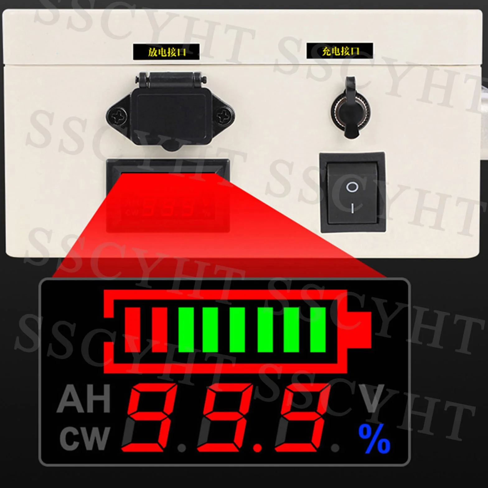 Akumulator litowy 48V 24V 12V 40Ah 30Ah 20Ah 15Ah 12Ah Akumulator zbieracza herbaty/przetrząsacza gleby/kosiarki trawy/pompy wodnej/narzędzia ogrodowego