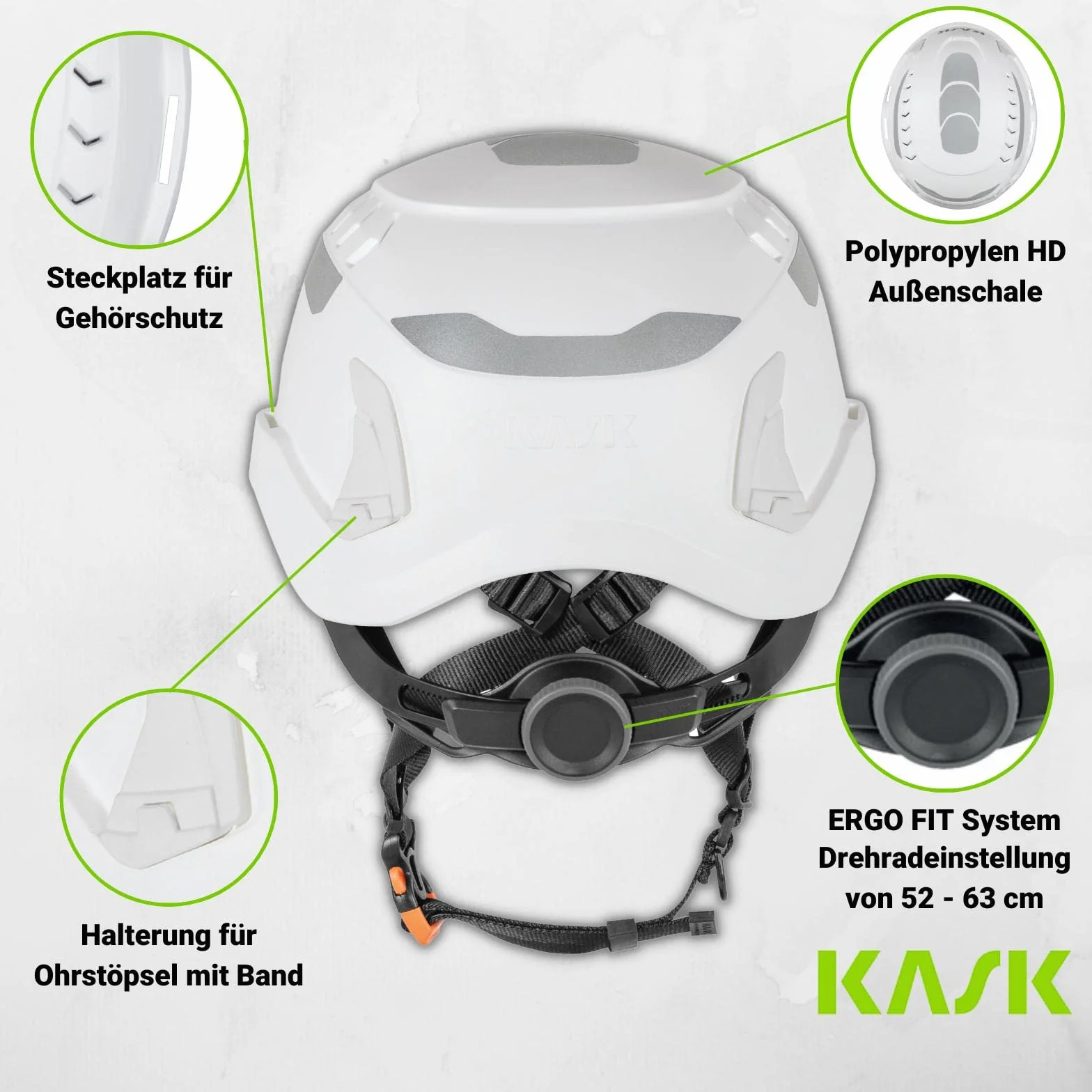 KASK Kask ochronny Primero Air Hi-Viz, kask budowlany, kask roboczy, pokrętło, 14 kanałów wentylacyjnych, odblaskowy, zgodny z EN397 i EN50365