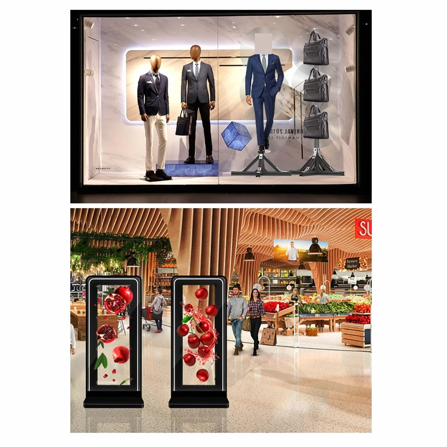 Splicing 3D Hologram Fan LED Floor Stand Video High Resolution Holographic Projector Big Size Display For Business Store Signs, Bar, Party dla firm, sklepów, barów, imprez Halloween