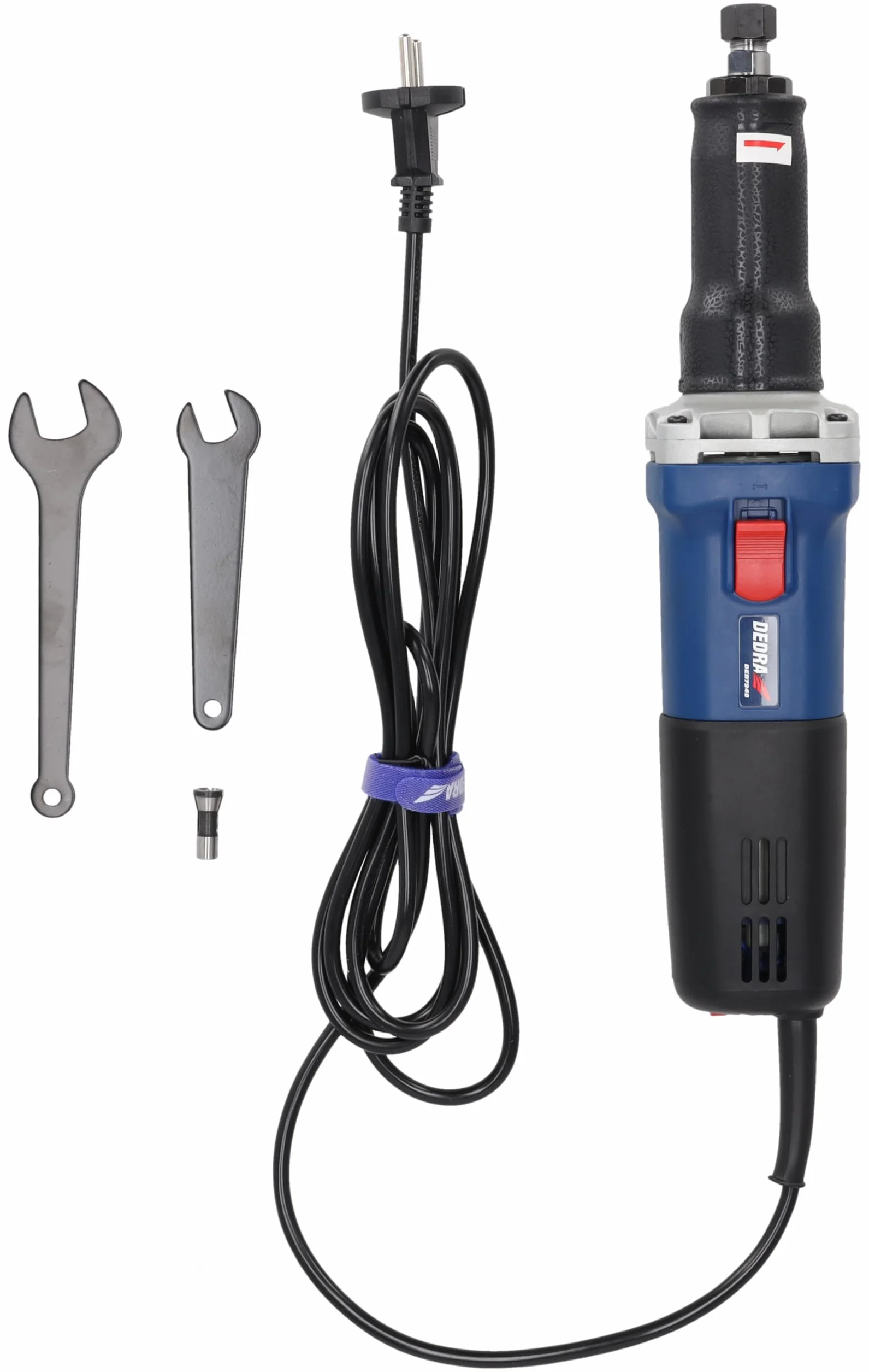 Dedra DED7948 – szlifierka prosta 550 W, regulacja prędkości 7000–34000 obr/min, trzpień 6 mm, 3 m przewód, 1,75 kg