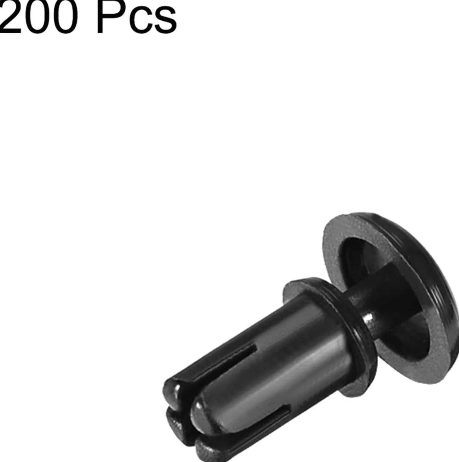 Nity mocujące Nakrętka, śruby Śruby, elementy złączne, śruby Śruby, nakrętki, nit Push Clip Nit 4 mm x 7 mm Płytka drukowana Nylon Łącznik Czarny 200 szt. Wytrzymały i trwały