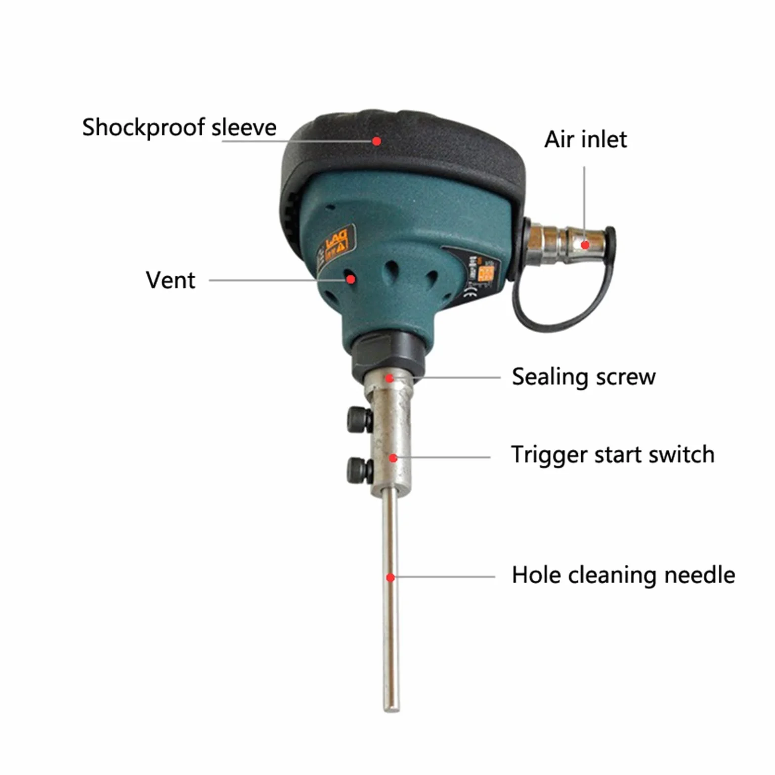 Mini Air Palm Hammer ręczne pneumatyczne narzędzie do czyszczenia otworów młot udarowy wewnętrzna maszyna drukowanie opakowań Punch(SET1)