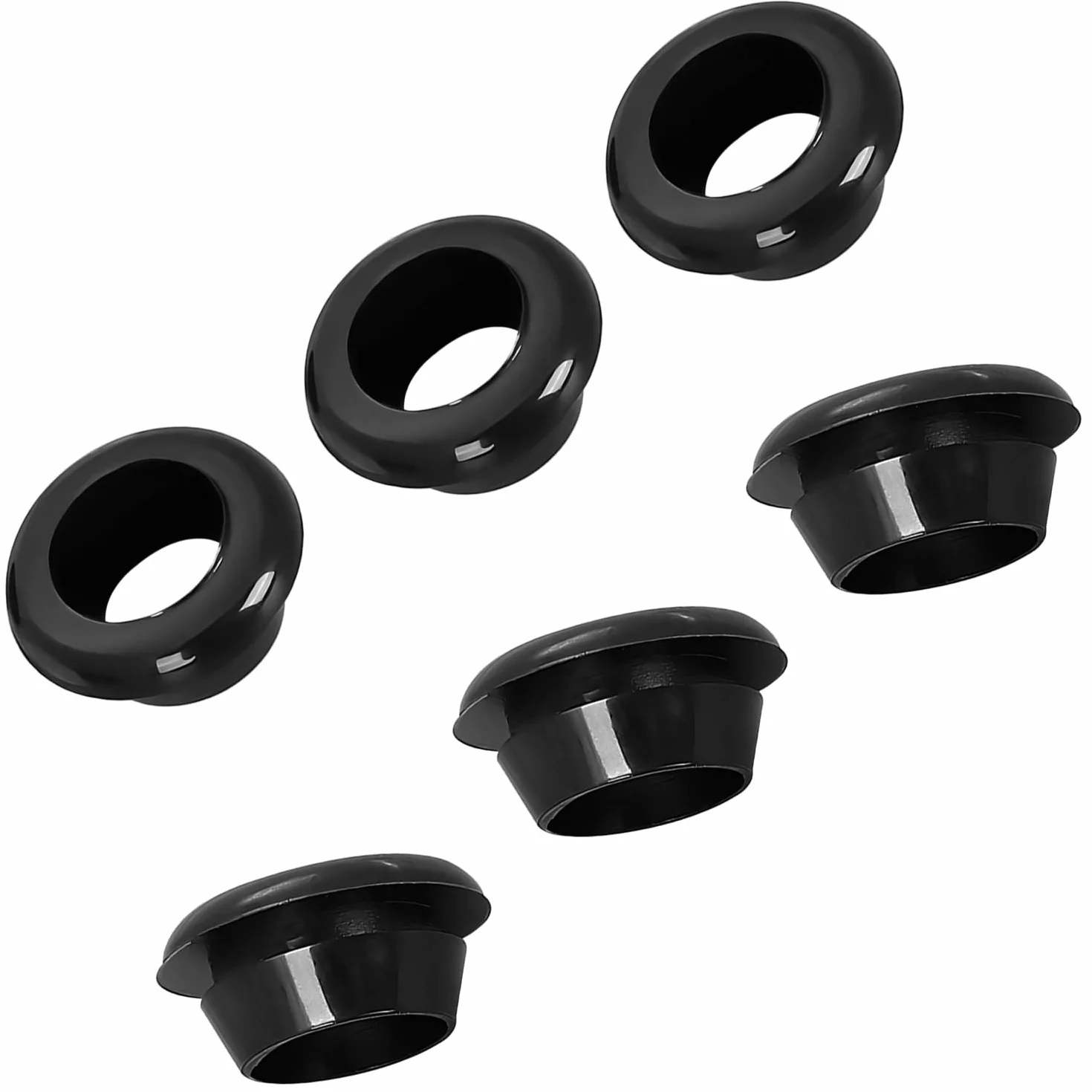 Qrity 20 sztuk gumowych tulejek, elektryczne uszczelki przewodów, przepust kablowy, do ochrony przewodów i kabli, ID 16 mm, średnica montażowa 20 mm