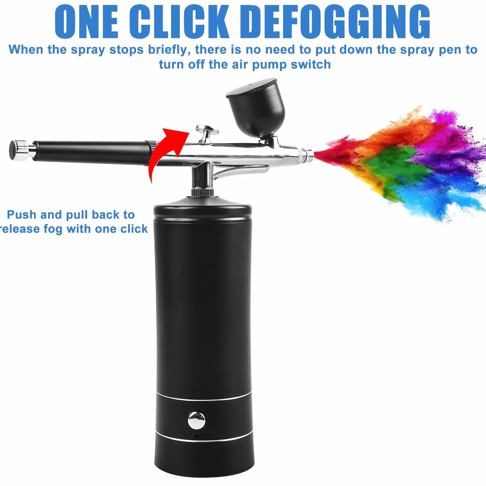 Przenośny zestaw Airbrush Kit, wielokrotnego ładowania, ręczny pistolet aerografowy ze szczotką, mini aerograf z kompresorem, do projektowania paznokci, dekoracji ciast, makijażu, modelowania tatuażu