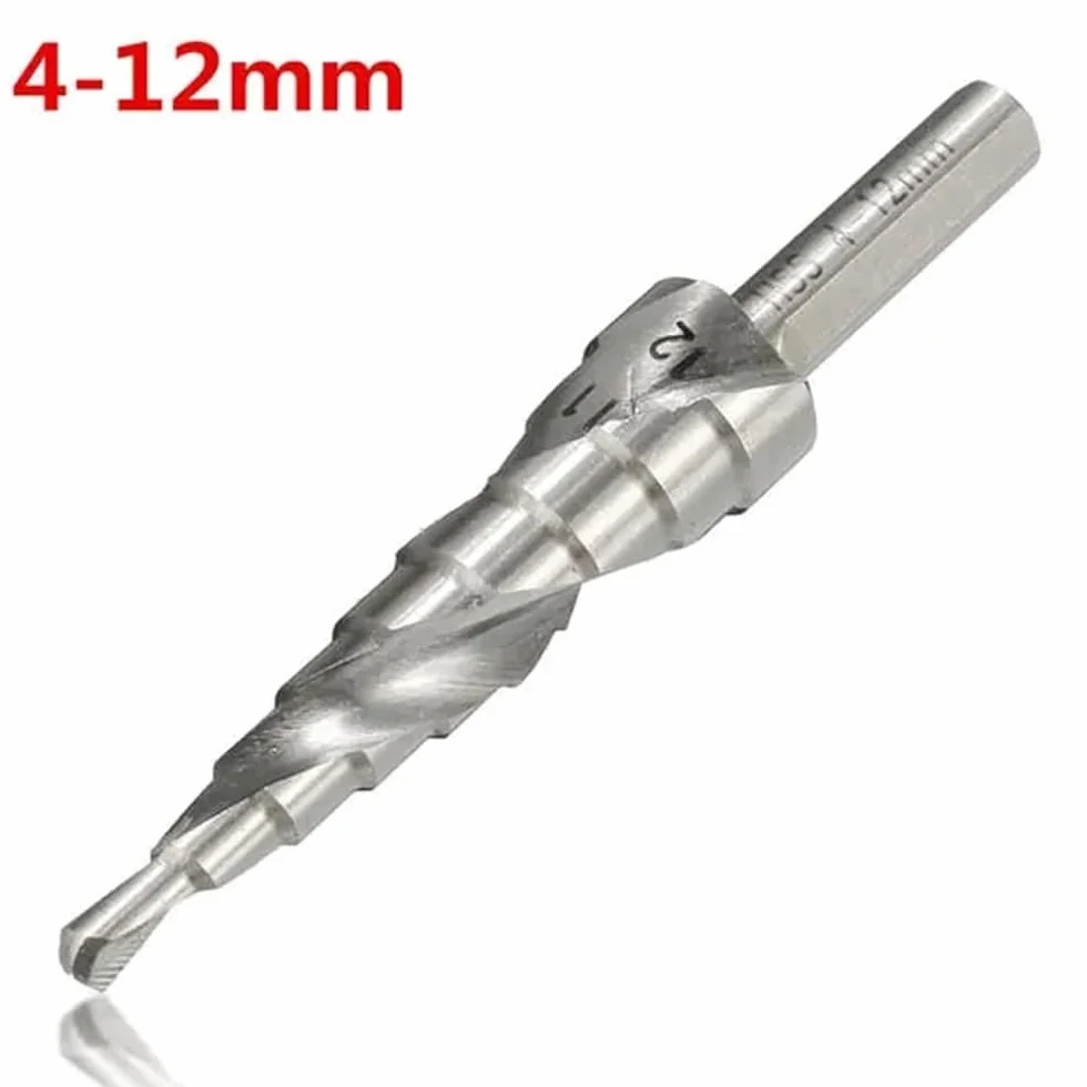 Wiertło stopniowe 4-12/20/32 mm HSS Hex Shank Groove Step Cone Drill Bit Hole Cutter - 4-12mm