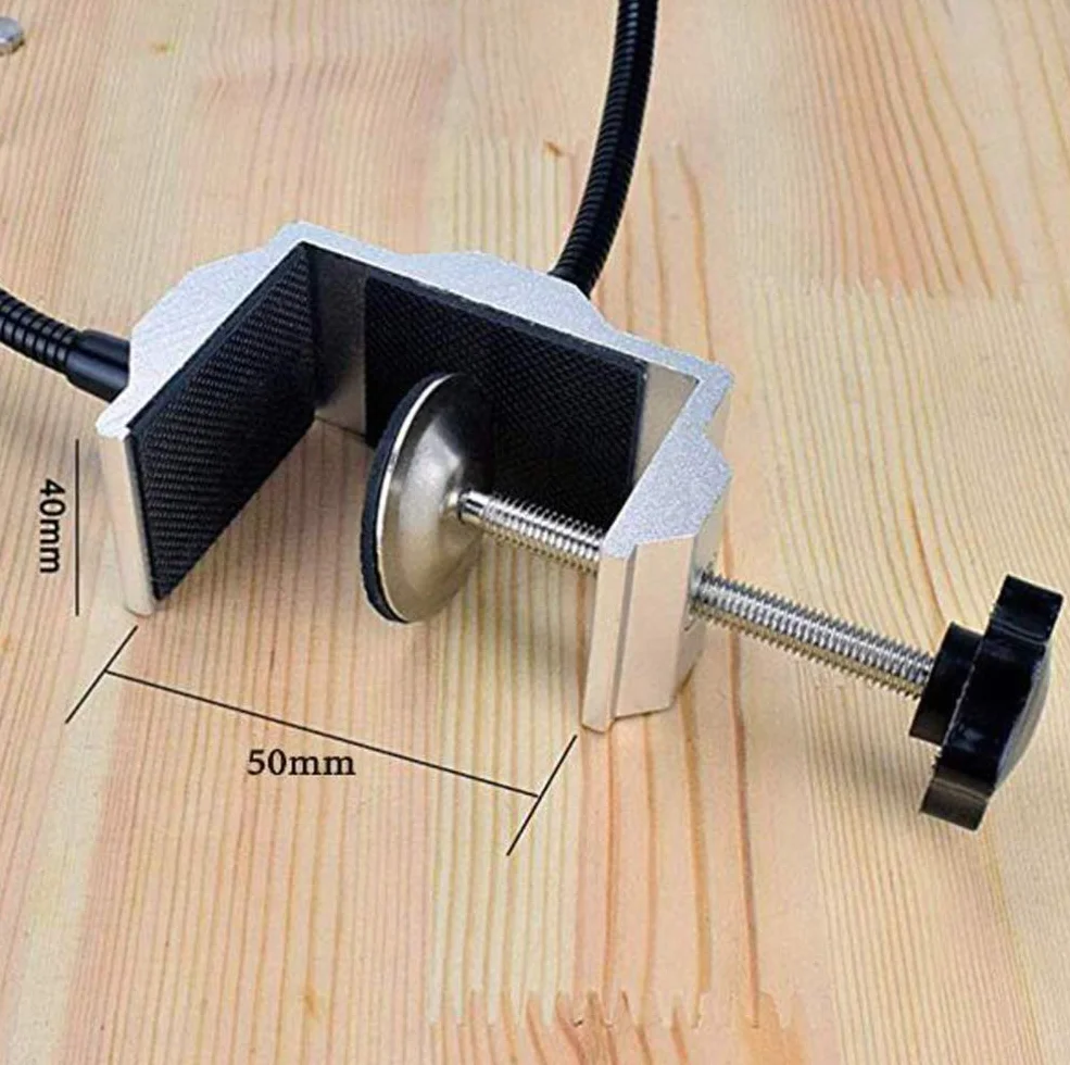 Led Light Helping Hands Magnifier Station - 3x Heavy Duty trzecia ręka lupa lutownicza z lekkim statywem z pomocniczym zaciskiem krokodylkowym - do lutowania, hobby i rzemiosła a, podświetlany