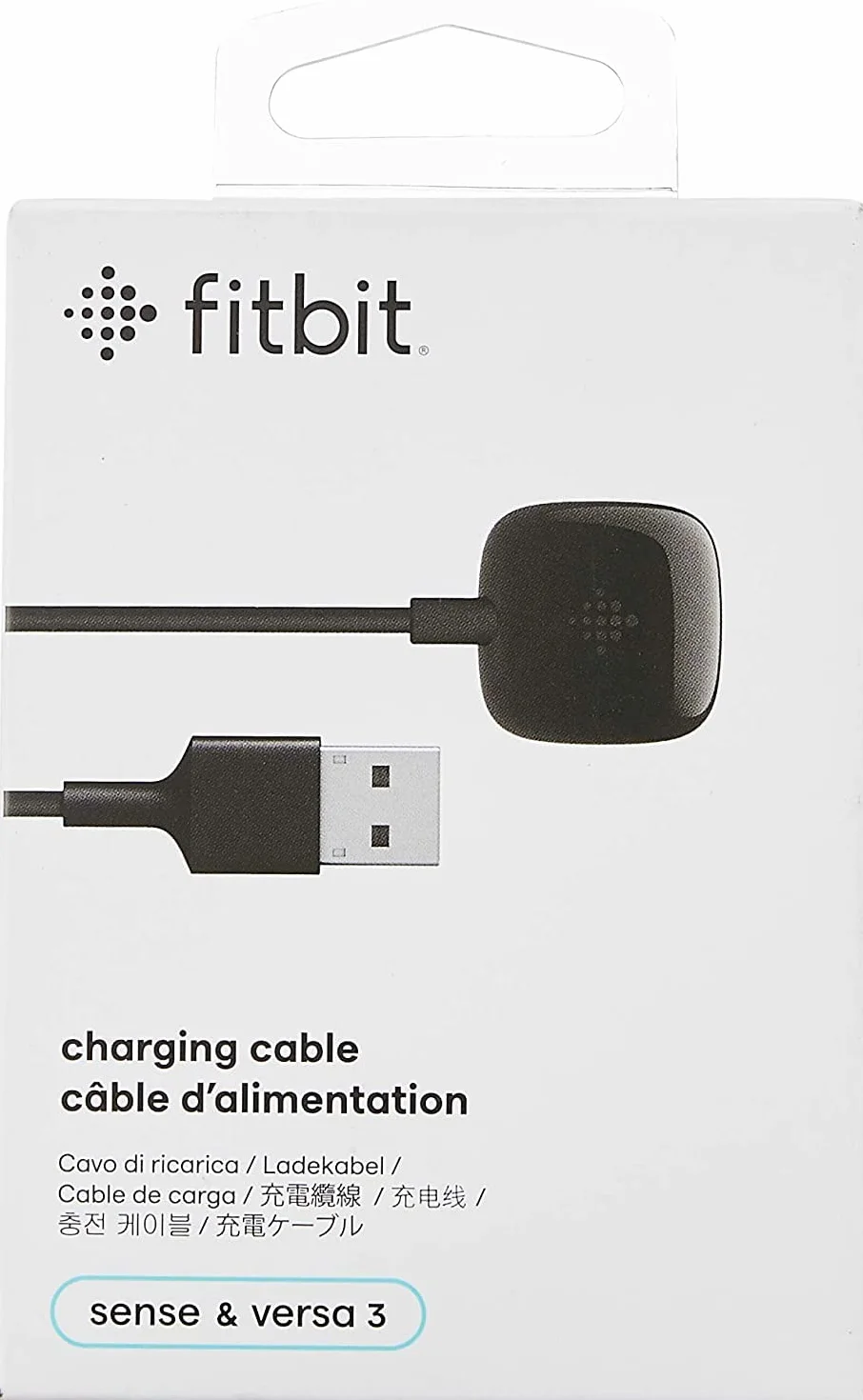 Fitbit Versa 3 Sense Charging Cable, Black