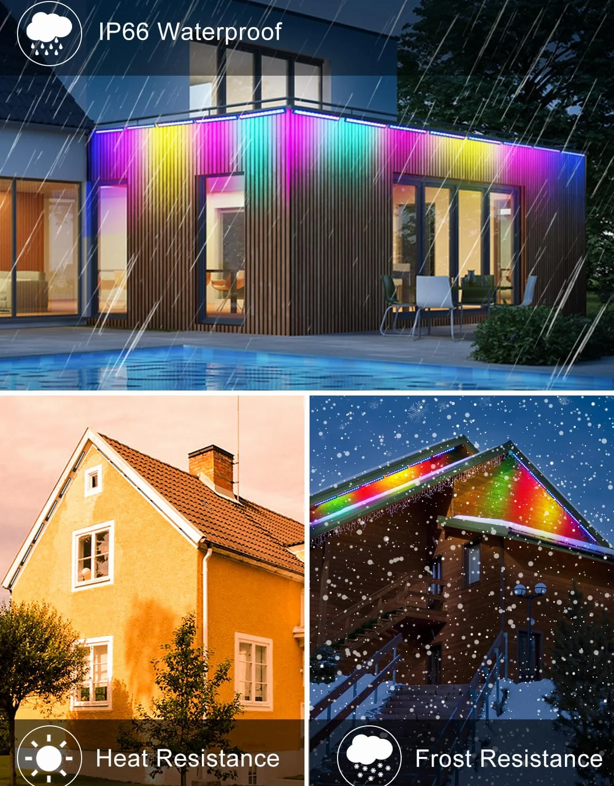 CLV 42 W RGB LED Wallwasher reflektor RGB, 10 kolorów, wiele trybów świecenia, światło imprezowe, 2 sztuki LED bar efekty świetlne z pilotem zdalnego sterowania, wodoszczelność IP66, timer i funkcja