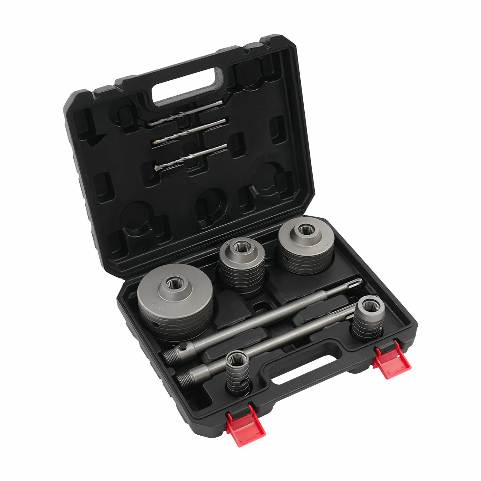 Koronka wiertnicza pusta otwornica zestaw wierteł otwornicowych, 30/40/68/80/100 mm, wiertło rdzeniowe z adapterem SDS Plus i Max, do muru, cegły, betonu, cementu, betonu