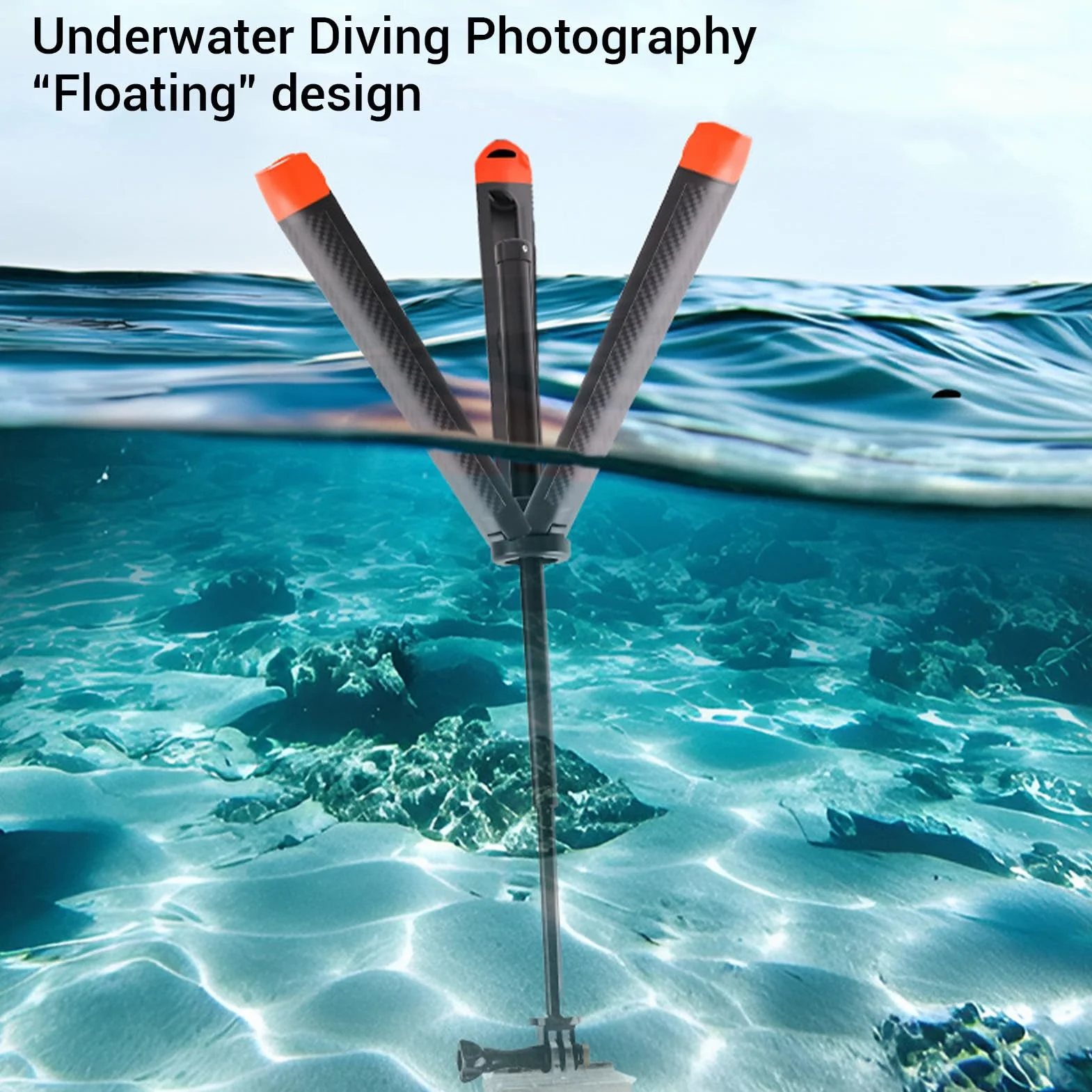 4 w 1 Pływający Statyw do Selfie z Uchwytem na rękę Podwodny Wysuwany Monopod do Action 5 Pro, 4, 3, do X4, X3, Ace Pro 2