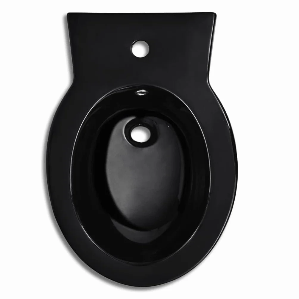 Dom i ogród - okrągły stojak na bidet czarny ceramiczny wybór mebli