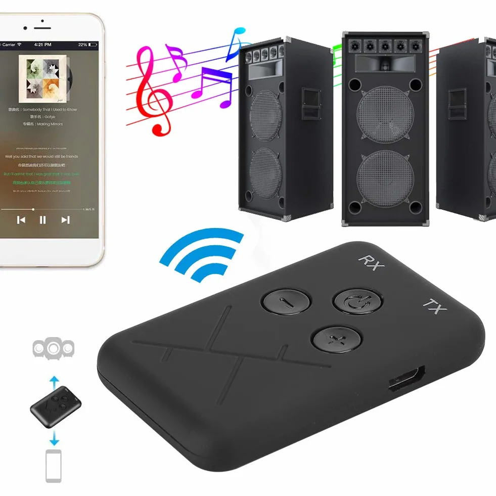 Annadue Odbiornik Bluetooth 2 w 1, designerski odbiornik radiowy, adapter Bluetooth, różne urządzenia audio, słuchawki Bluetooth MP3 do telewizora