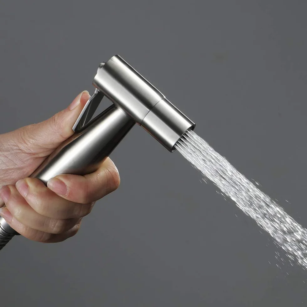 Ręczna głowica spryskiwacza bidetu ze stali nierdzewnej przenośna toaleta bidet głowica prysznicowa szczotkowana łazienka prysznic bidet kran do czyszczenia toalet, higiena osobista,