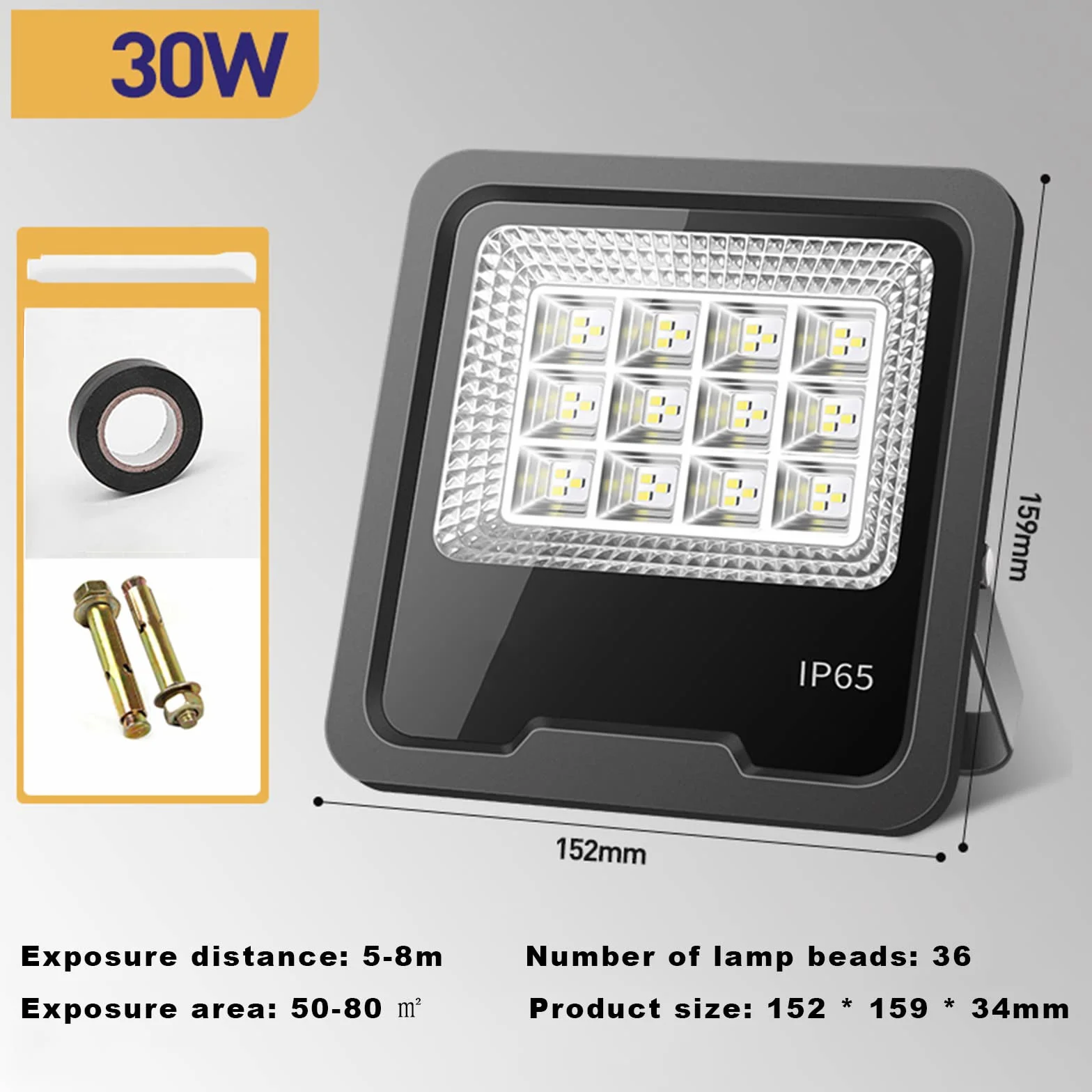 Lampy solarne zewnętrzne, Zewnętrzne oświetlenie zabezpieczające IP66, regulowane głowice oświetlenia punktowego do ogrodu, patio, podjazdu, podwórka i nie tylko(30W)