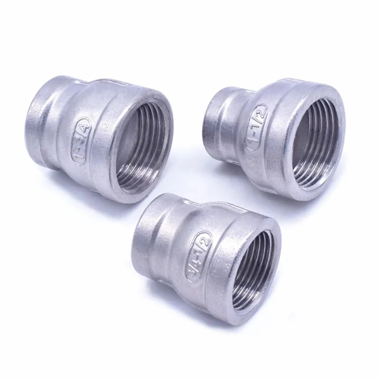 Adaptery do przyłączy rurowych 304 Stal nierdzewna 1/8" 1/4" 3/8" 1/2" 3/4" 1" 1-1/4" 1-1/2" BSP Gwint żeński na żeński Redukcja 3 L Złącze do rur Adapter 1 sztuka(DN40 to DN32)