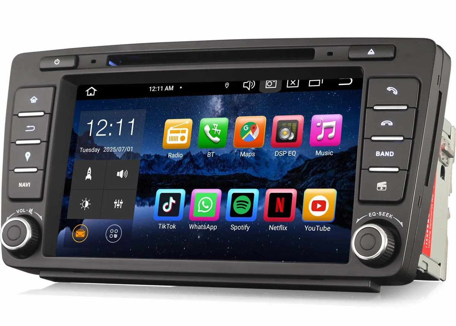 Android 14 8-rdzeniowe radio samochodowe 8 cali do Skoda Octavia MK2 Roomster Rapid Superb Yeti z Carplay Android Auto Bluetooth 5.0, GPS, WiFi, 4G, Canbus, RDS, ekran dotykowy DAB+, DVD, DSP,