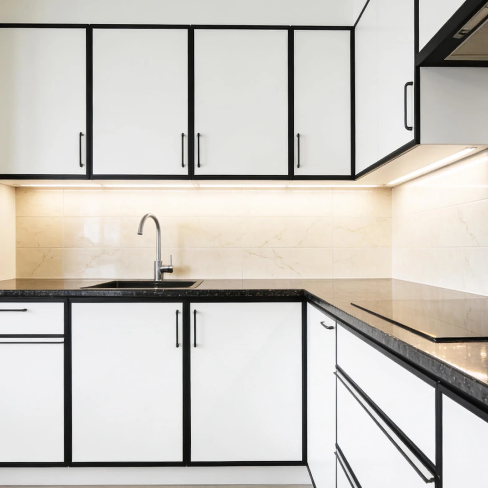 Listwy z metalizowanego, szczotkowanego wykończenia, samoprzylepne, odklej i przyklej, ze stali nierdzewnej, do ramki lustra, paneli ściennych, kominka, DIY, dekoracja domowa, 5 m x 1 cm (czarny)