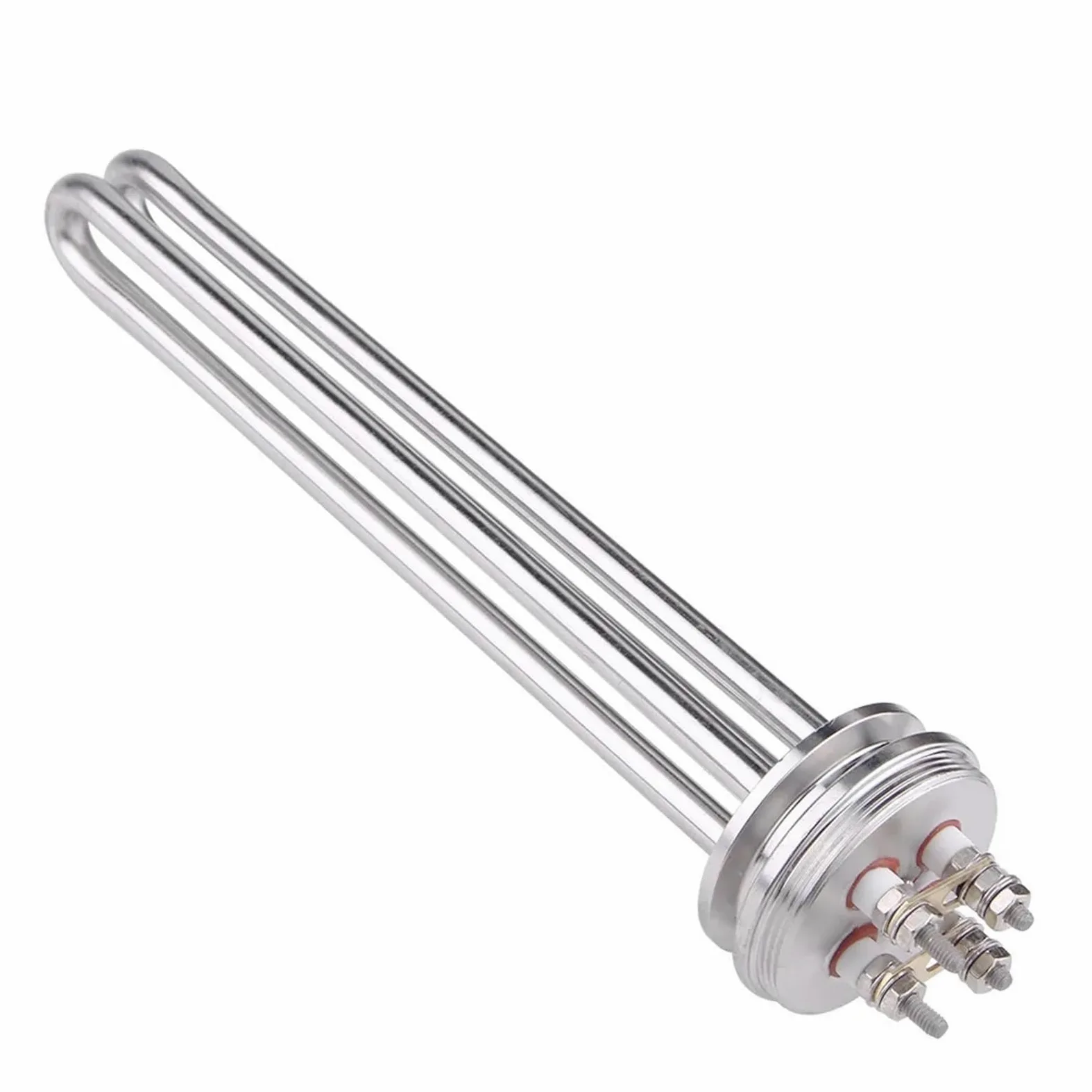 SUS304 1,5 '' Tri-Clamp Grzałka Zanurzeniowa Elektryczny Element Grzejny Do Warzenia Wody Płynne Ciepło 2500 W/3500 W/4500 W Szybkie Nagrzewanie(Dark brown,2.5kw)