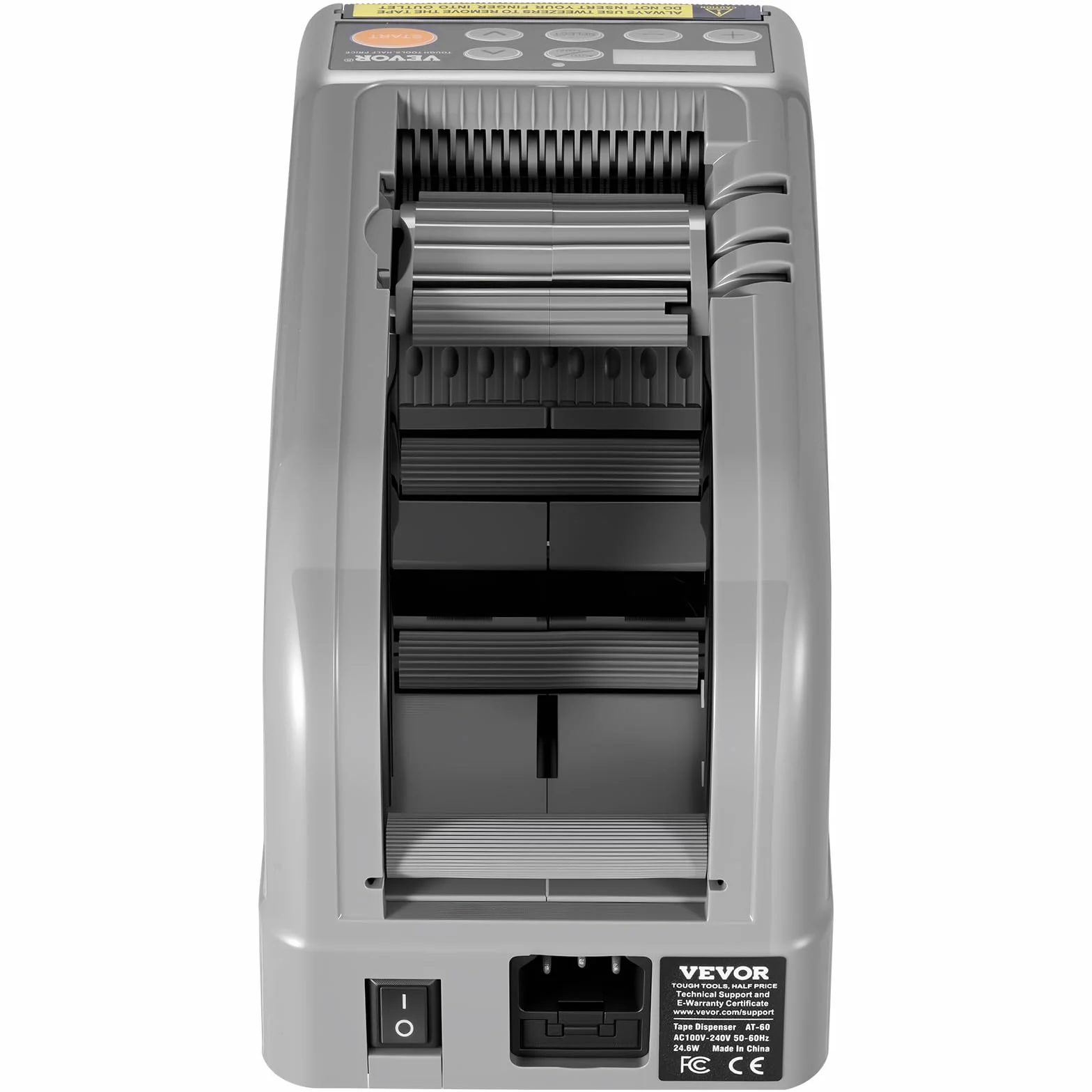 VEVOR Automatyczny dozownik taśm elektrycznych 25 W maszyna do cięcia taśm szerokość taśmy 6-60 mm długość taśmy 5-999 mm dla przemysłu, biur, domów, sklepów