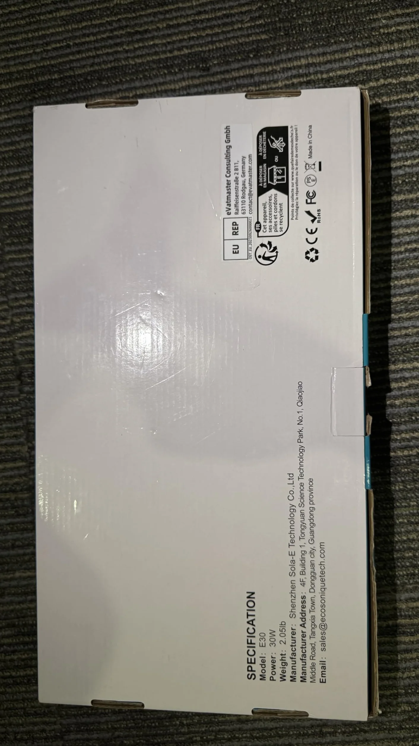 Ecosonique ładowarka solarna 30W USB A USB-C do telefonu komórkowego