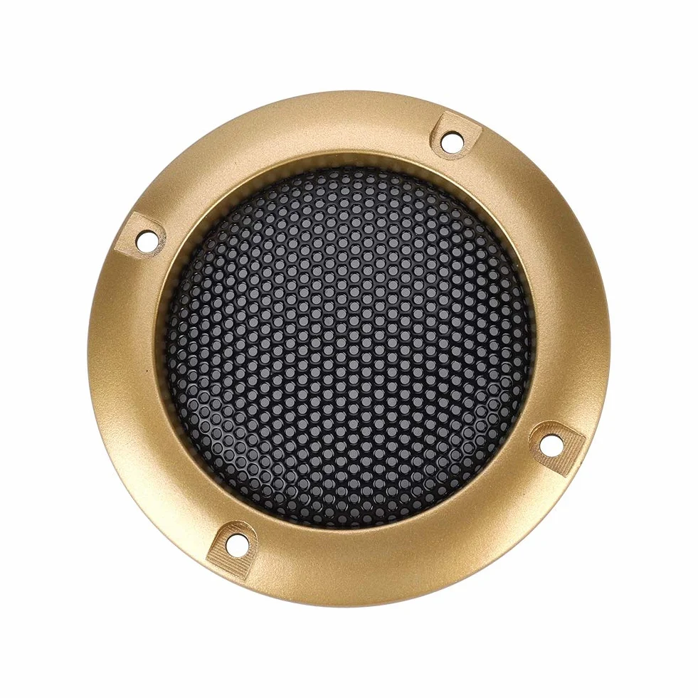 2-calowa osłona głośnika dekoracyjna siatkowa okrągła Subwoofer złota