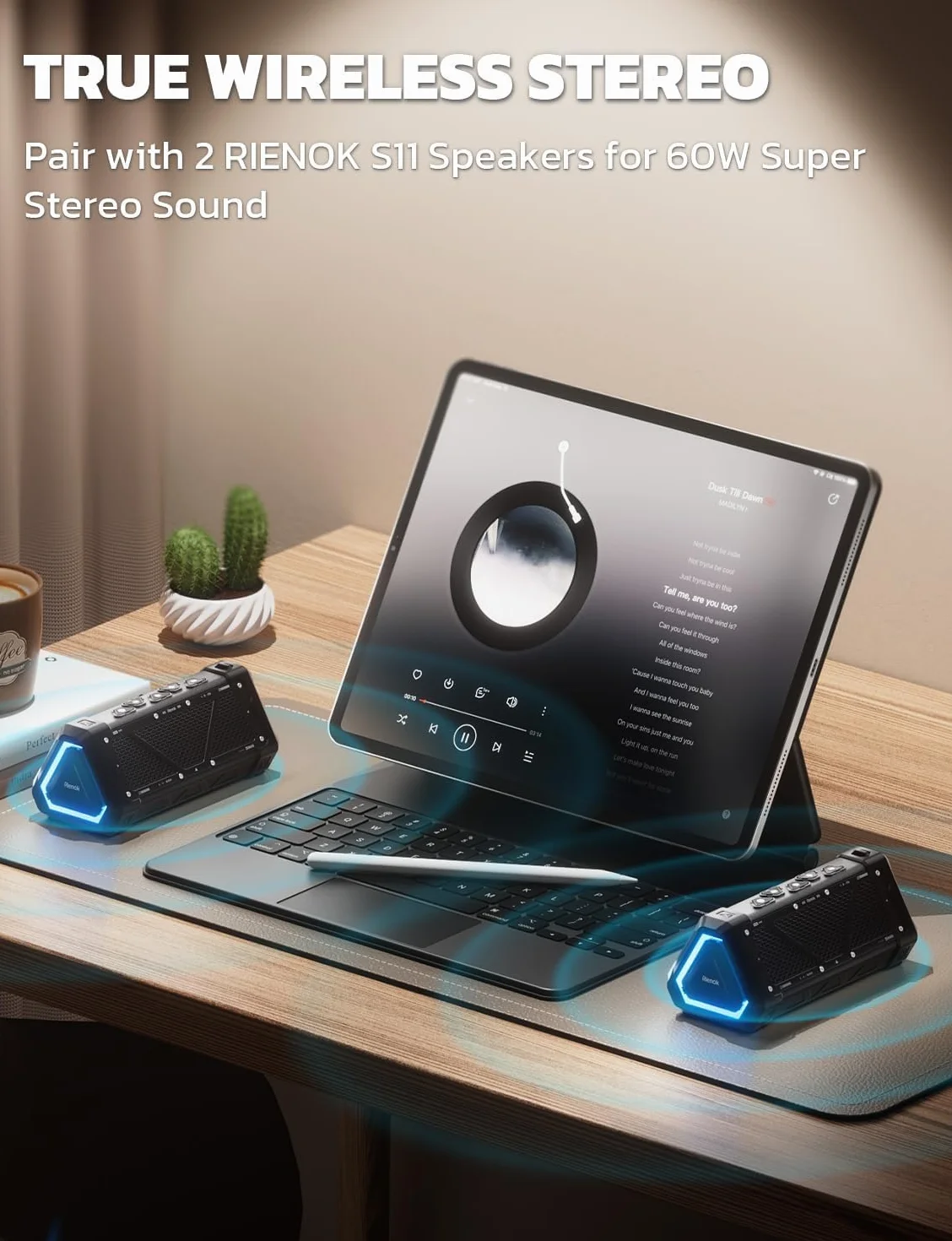 Głośnik Bluetooth 30 W przenośny wodoodporny IPX7 basowy ze światłem LED 24 godziny odtwarzania