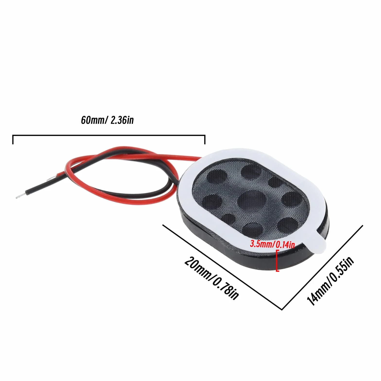 Głośniki magnetyczne 8 omów 1 W 20 x 14 mm zamienne mini metalowe DIY