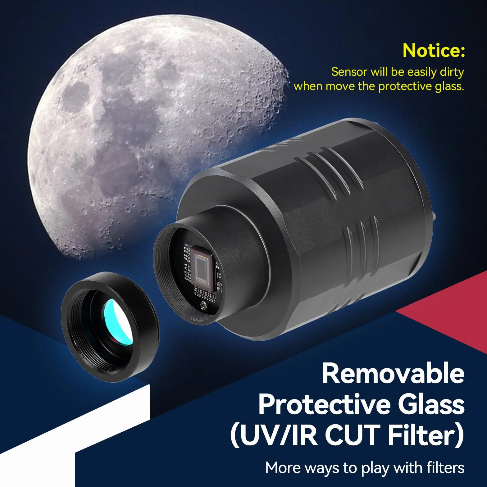 Svbony SC311 Teleskop WiFi Kamera Astronomiczna, 4 Punktowe Połączenie Okulary Teleskopowe z Kolorowym Czujnikiem CMOS IMX662, Okular Elektroniczny z Kartą TF 32GB do Fotografii EAA i Planetarnej