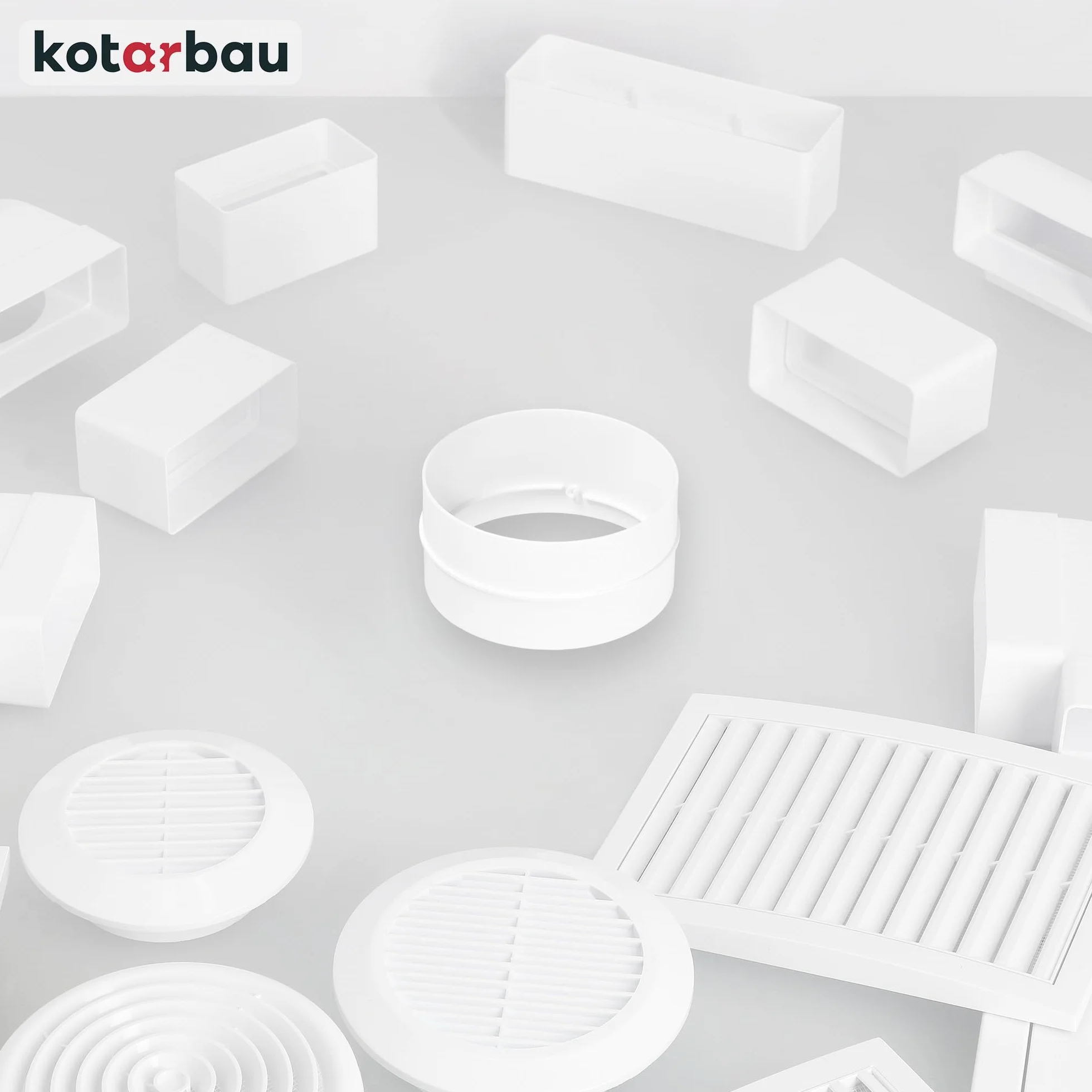 KOTARBAU® Złącze do rury wentylacyjnej kanał okrągły Ø 125 mm
