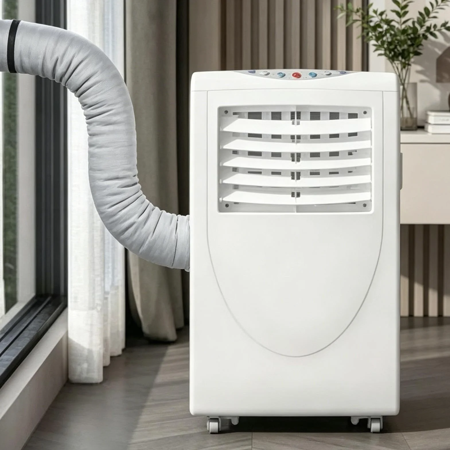 Osłona izolacyjna rury AC, przenośny klimatyzator, rękaw węża z 3 regulowanymi paskami, redukujący ciepło, owijka kanału wydechowego, do okna, ściany, garażu, kampera, wydajność chłodzenia, do użytku