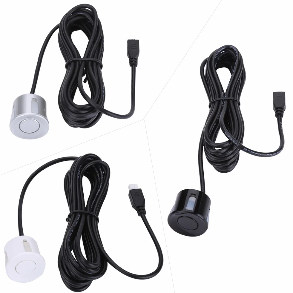 Czujnik parkowania 4szt Sonda cofania detektor kopii zapasowej pojazdu czarny kabel 4.5