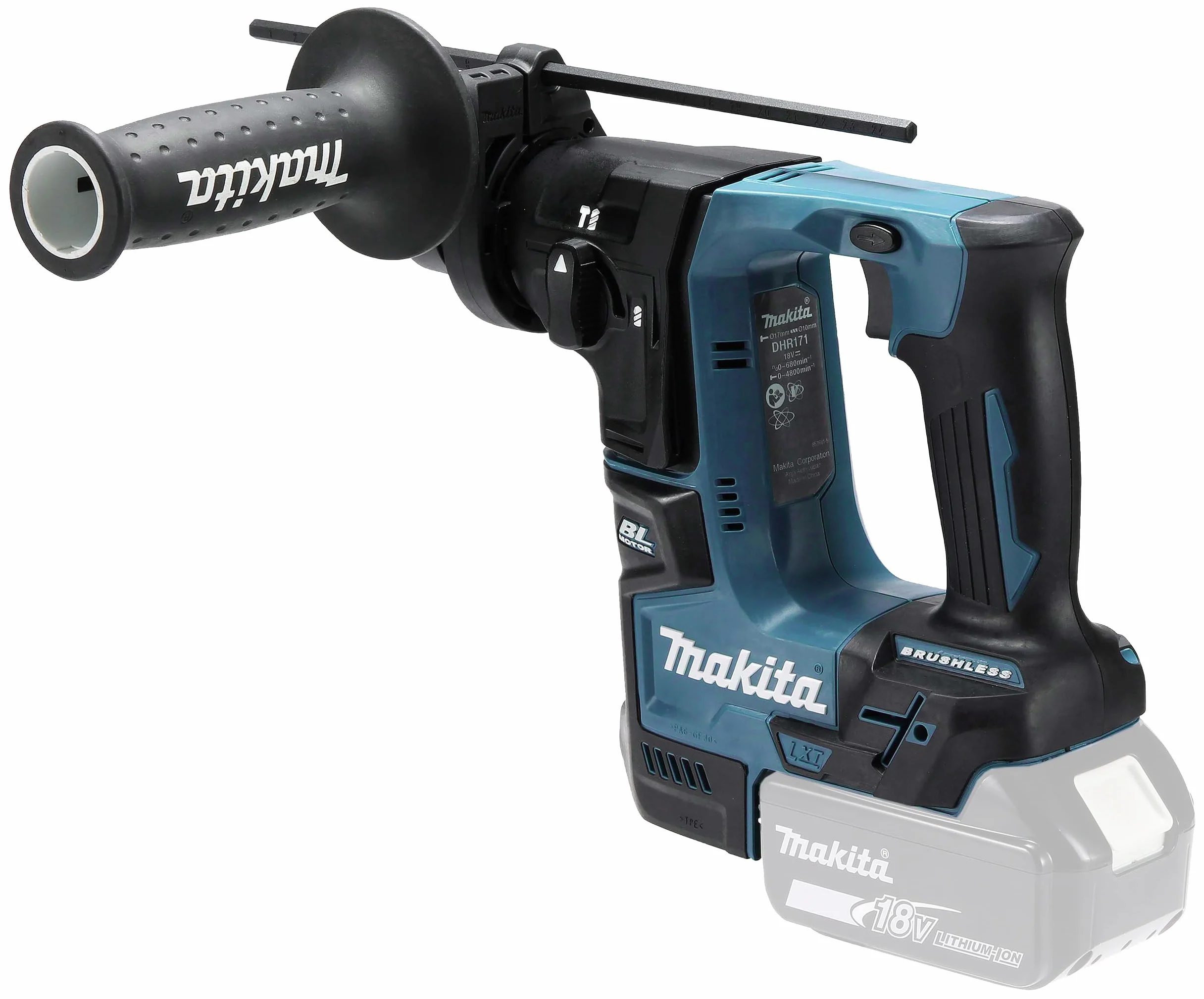 Makita Dhr171Z Młot Udarowy, Czarny/Niebieski, ‎10,75 x 3,35 x 8,39 cm; 1,8 kg